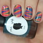  And the official pic of the watermarble I did using the entire Autumn-atically In Love Collection from @polishmylife rounds off my blog post! Link in my profile! #PolishMyLife #peachypolish #IndiesShakeItBetter 