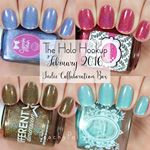  @theholohookup's February Box is up on my blog today! Check it out at PeachyPolish.com. #TheHoloHookup #DifferentDimension #GlistenandGlow #CupcakePolish #TakkoLacquer #PeachyPolish 