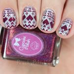  Red & White Cable Knit Christmas Sweaters using @cupcakepolish "Blood Hound" and @moyou_london Festive-32 plate. Details on the blog! #cupcakepolish #MoYouLondon #peachypolish #Nailstamping #christmasnails 