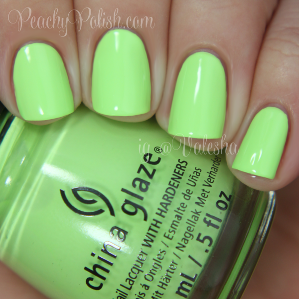 China Glaze Grass Is Lime Greener - Peachy Polish