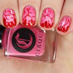  I will eat your brains! Bloody brains mani, up at PeachyPolish.com! #cirquecolors #uberchicbeauty #opi #mundodeunas #peachypolish 