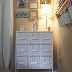  Happy little corner. #revamp #polishroom #reorg #newfurniture #ikea #peachypolish 