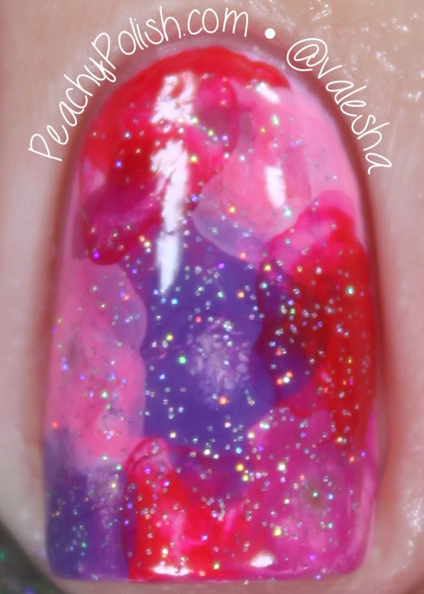 Valentine Watercolor Nail Art