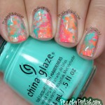 Neon Splatter Nail Art - Peachy Polish