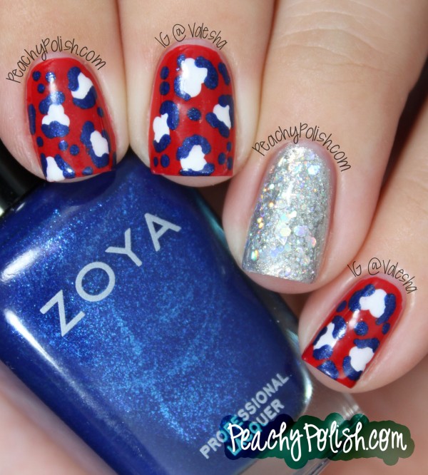 4th of July Leopard - Peachy Polish
