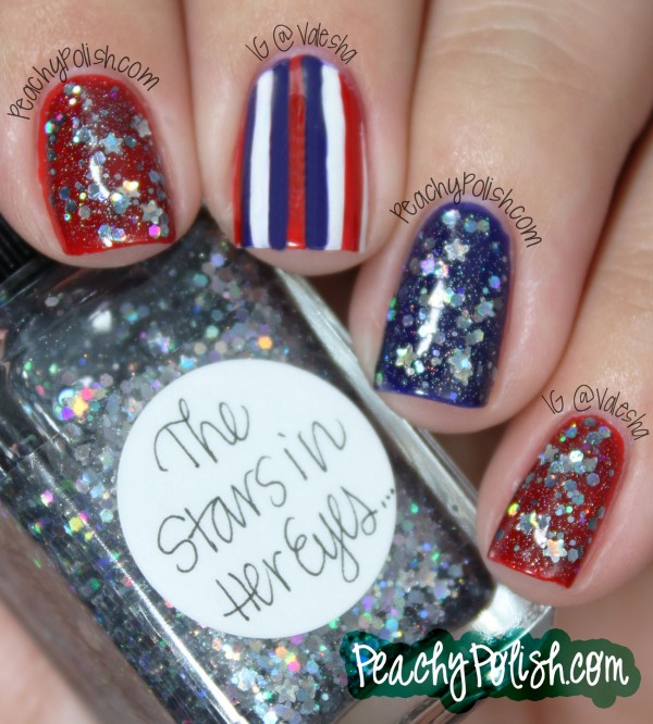 Lynnderella 4th of July Nails - Peachy Polish