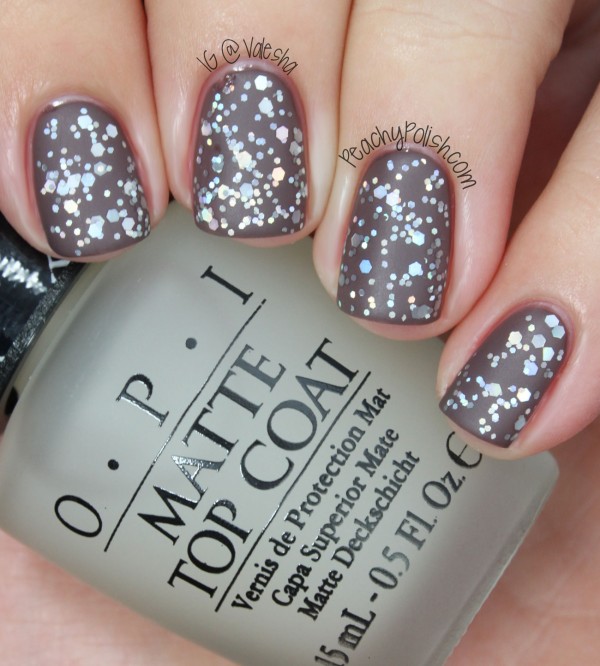 OPI Snowflakes In The Air With Matte Top Coat