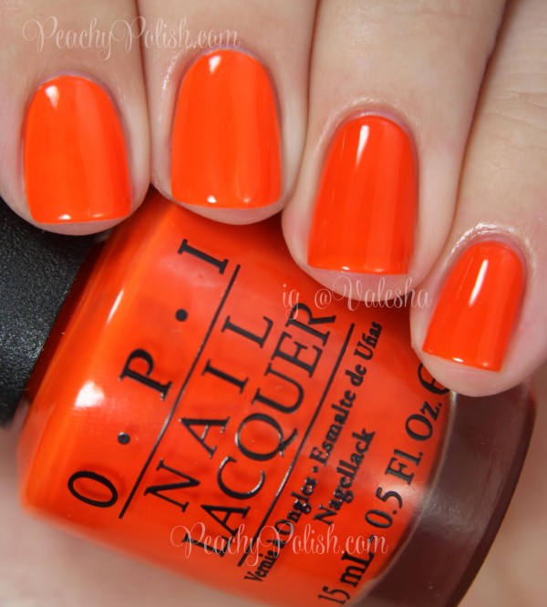 OPI Juice Bar Hopping | Summer 2014 Neon Collection | Peachy Polish