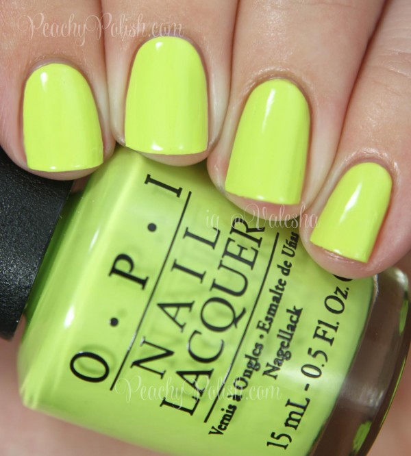 OPI Life Gave Me Lemons | Summer 2014 Neon Collection | Peachy Polish