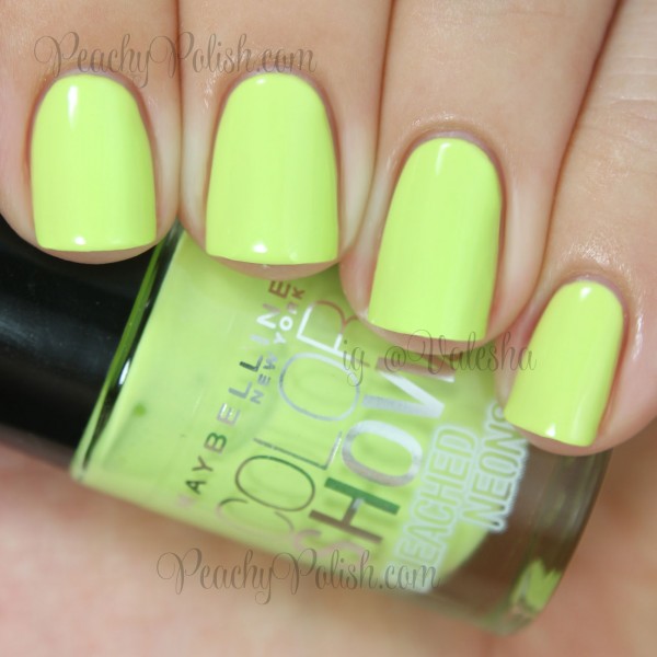 Maybelline Color Show Lime Accent | Summer 2014 Bleached Neons | Peachy Polish