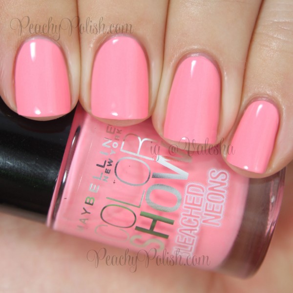Maybelline Color Show Pink Punch | Summer 2014 Bleached Neons | Peachy Polish