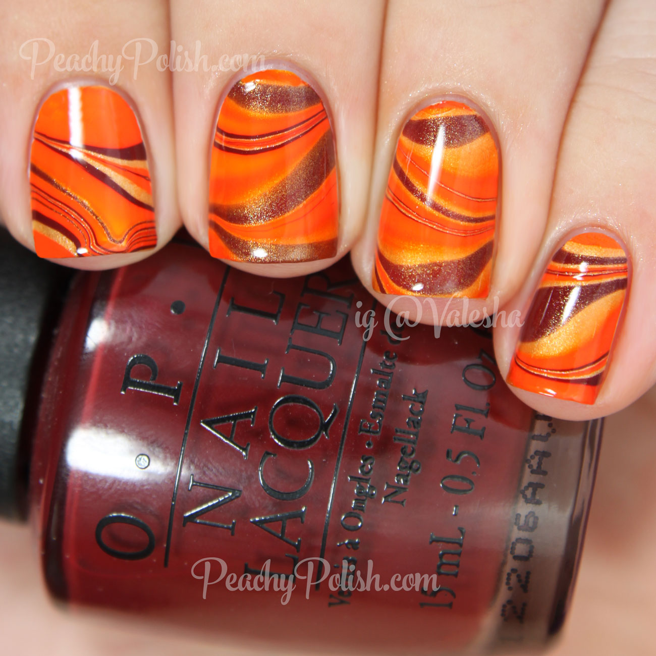 OPI Watermarble Nail Art | Peachy Polish