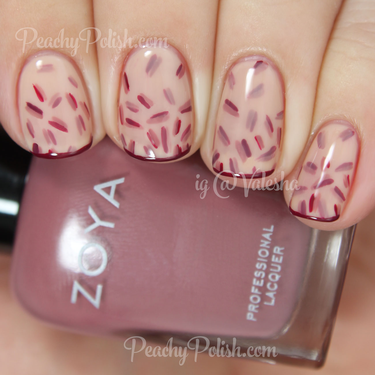 Anna Kendrick's Monique Lhuillier Gown | 2015 Golden Globes Fashion Inspired Nail Art | Peachy Polish