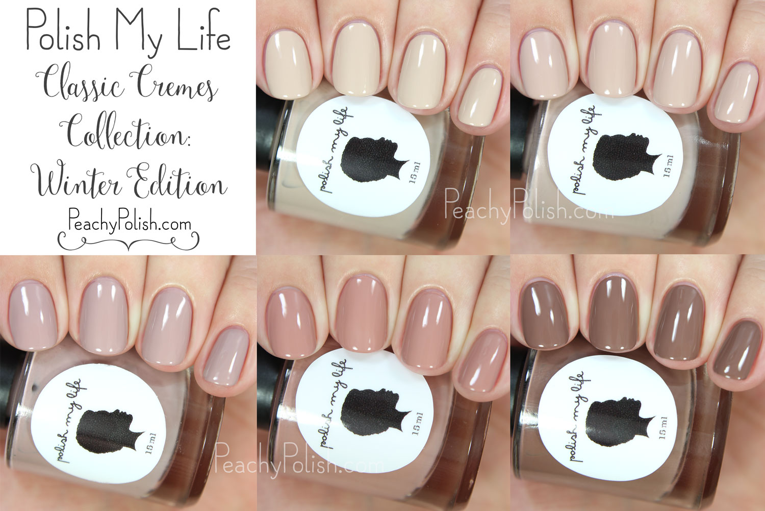Polish My Life Classic Cremes Collection Winter Edition | Peachy Polish