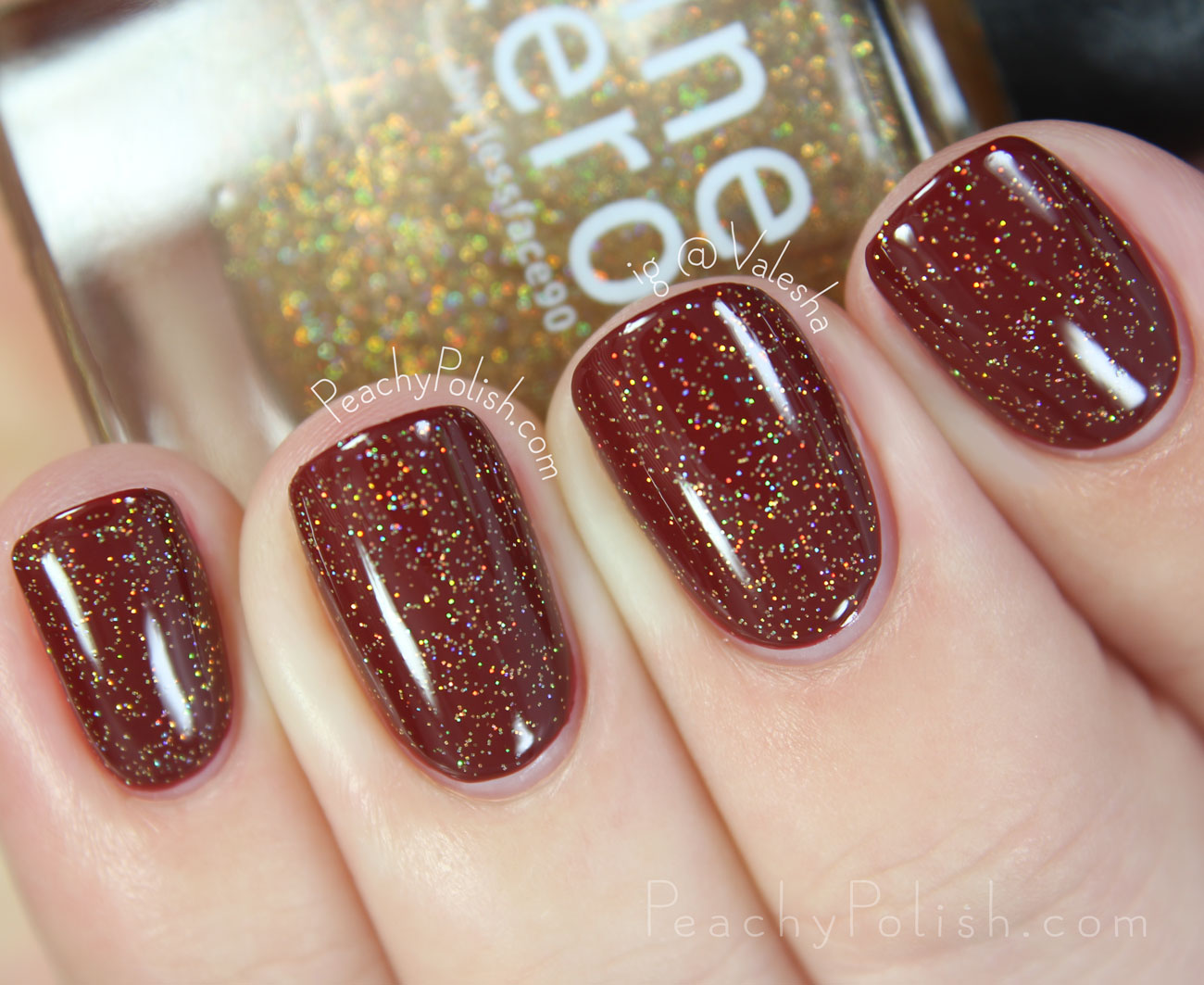 Nine Zero Lacquer Sparkle All The Things (Gold) | Holiday 2015 Collection | Peachy Polish