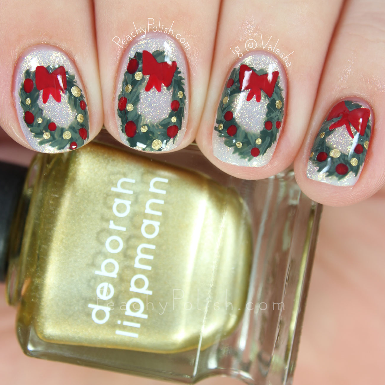 Christmas Wreath | Peachy Polish