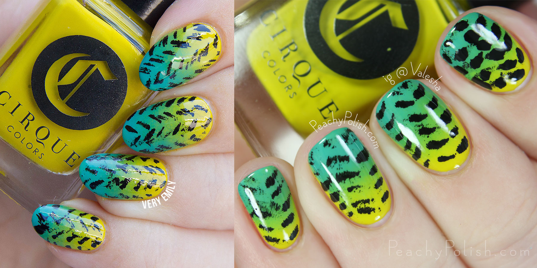 Funky Gradient with Pattern | Very Emily & Peachy Polish
