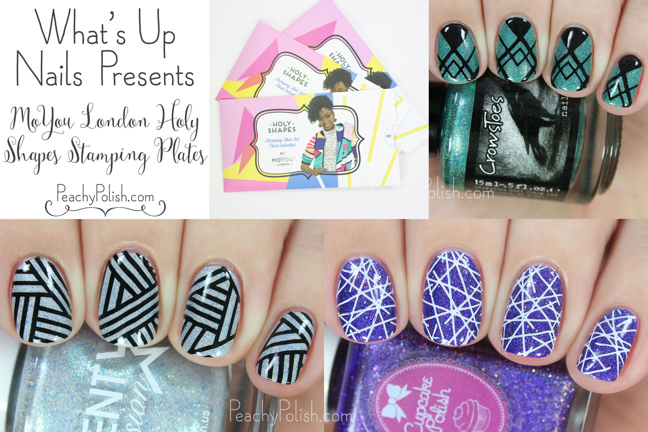 What's Up Nails Presents MoYou London Holy Shapes Plate Review | Peachy Polish