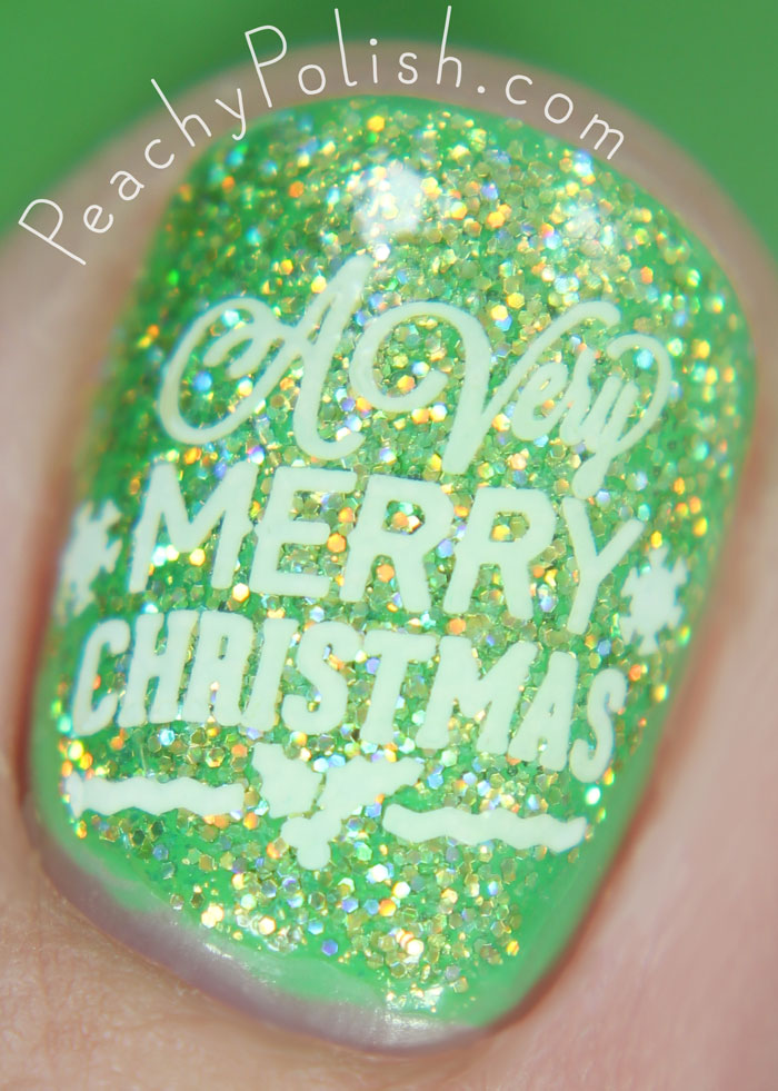 Ugly Sweater Nail Stamping featuring UberChic Beauty | Peachy Polish