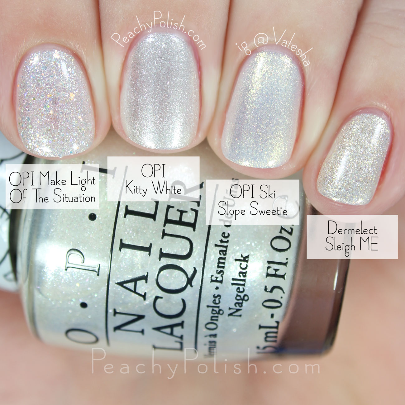 OPI Kitty White Comparison | Hello Kitty Collection | Peachy Polish