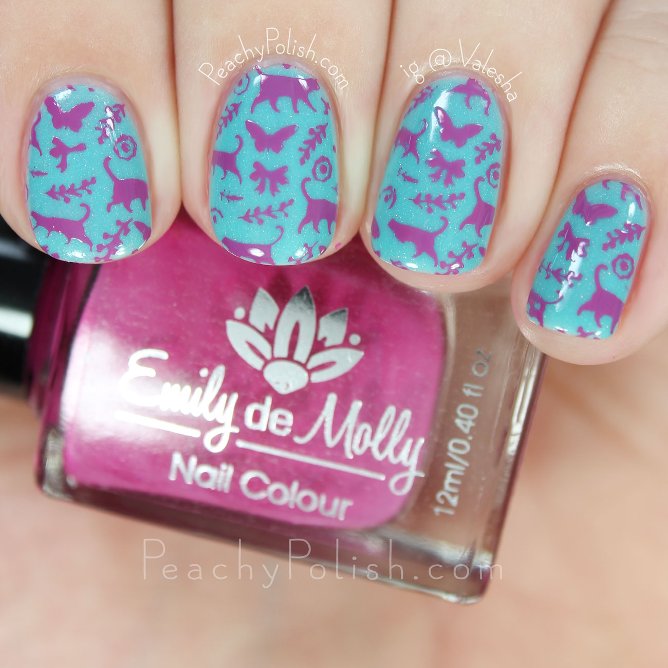 UberChic Beauty Furry Best Friends Plate | Peachy Polish