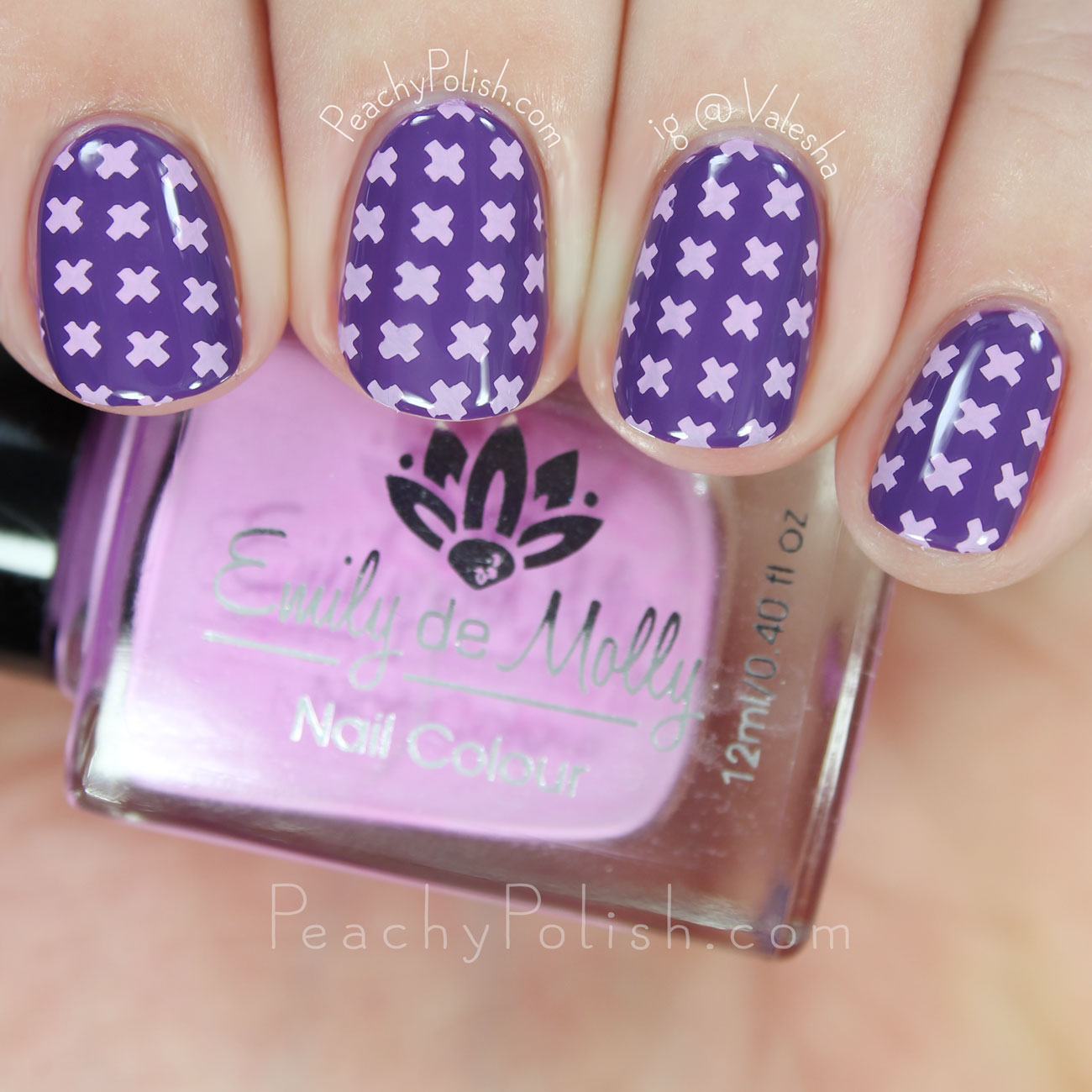 HēHē Plate 078 | Florals & Plaids Collection | Peachy Polish