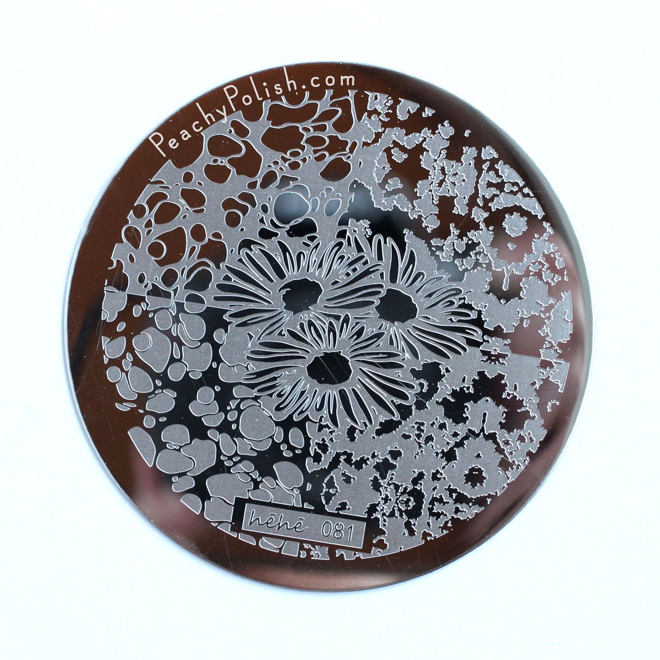 HēHē Plate 081 | Florals & Plaids Collection | Peachy Polish