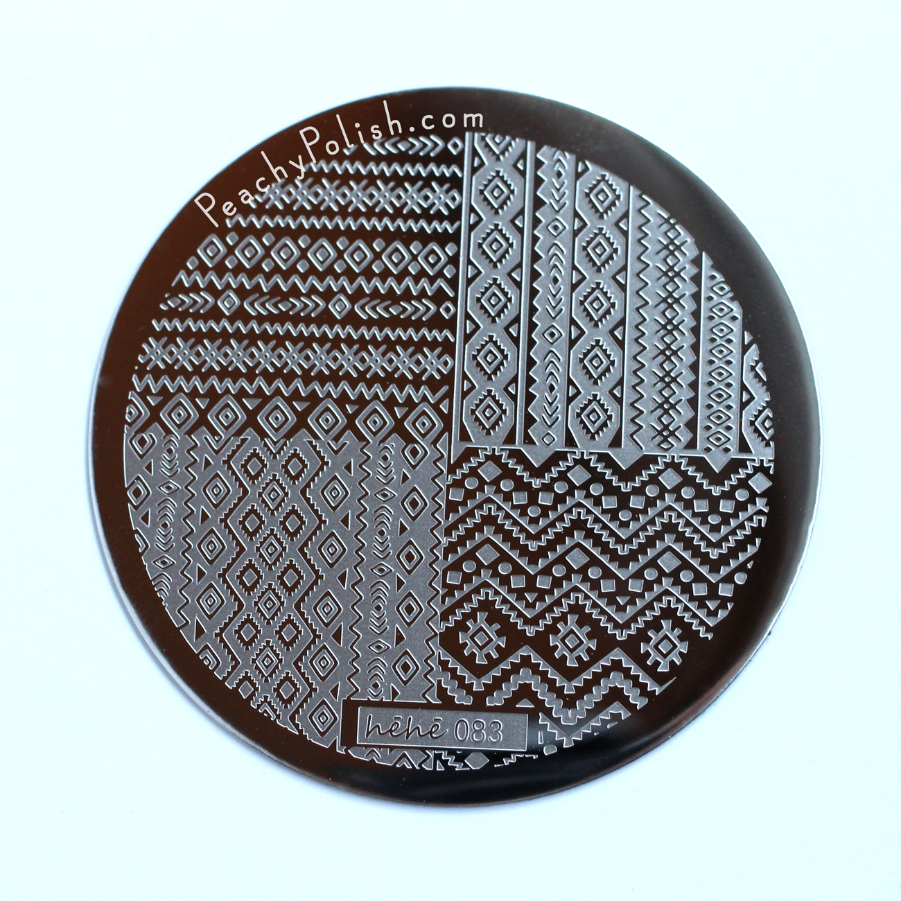 HēHē Plate 083 | Florals & Plaids Collection | Peachy Polish