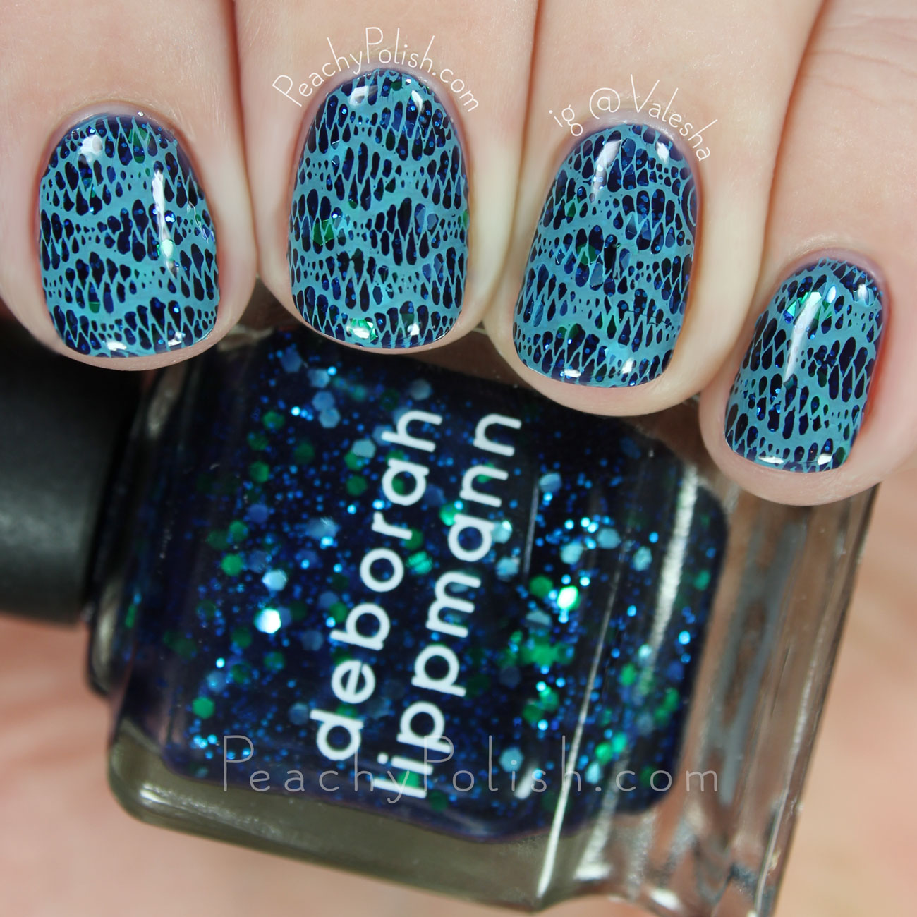 HēHē Plate 084 | Florals & Plaids Collection | Peachy Polish