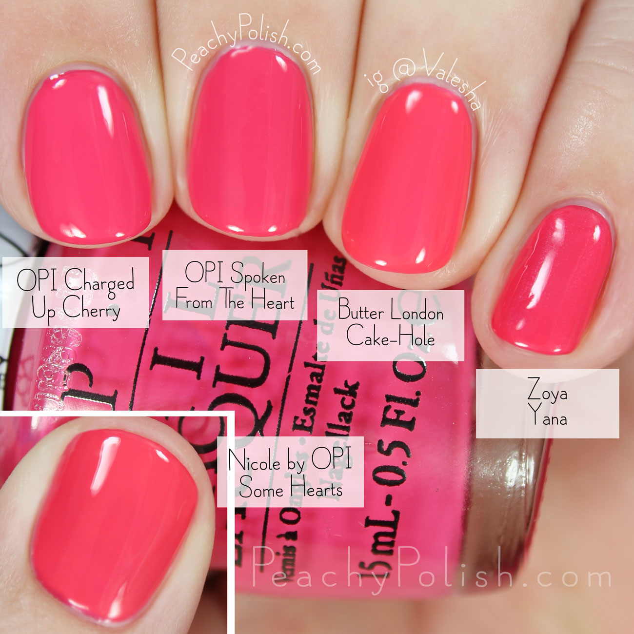 OPI Spoken From The Heart Comparison | Hello Kitty Collection | Peachy Polish