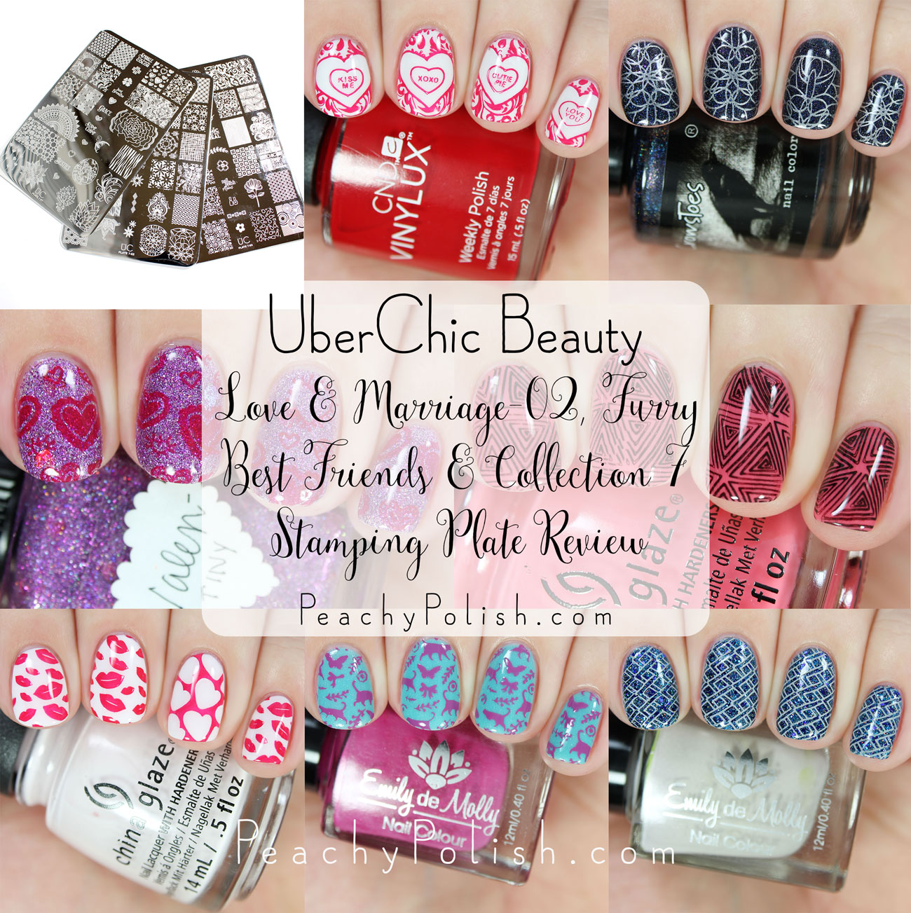 UberChic Beauty Collection 7, Furry Best Friends and-Love & Marriage-02 Stamping Plates | Peachy Polish