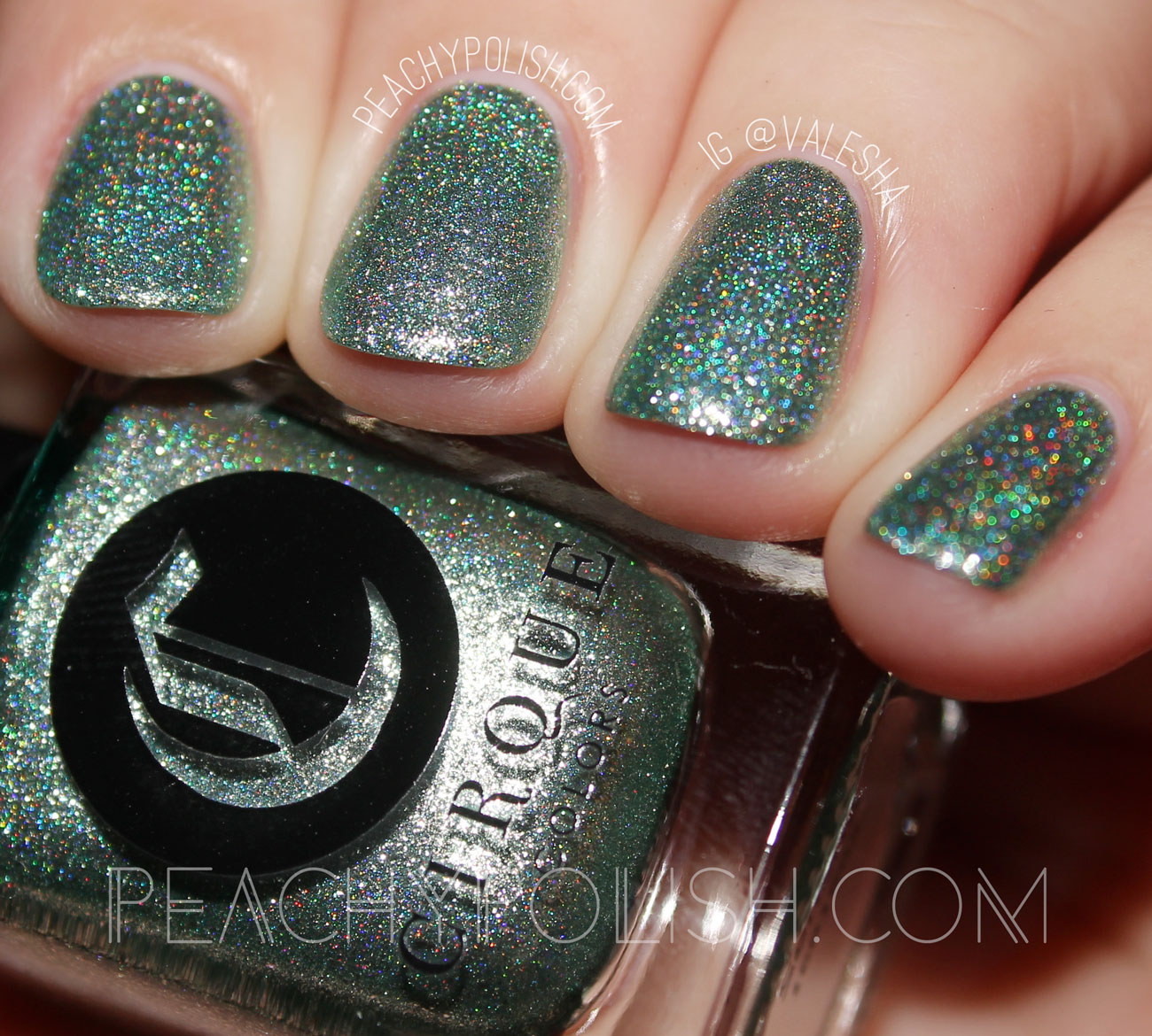 Cirque Colors Sencha | Speckled And Sparkled Collection | Peachy Polish