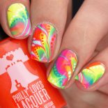 Guest Post: Nail Polish Society- Neon Tie Dye Watermarble Guest Post: Nail Polish Society- Neon Tie Dye Watermarble