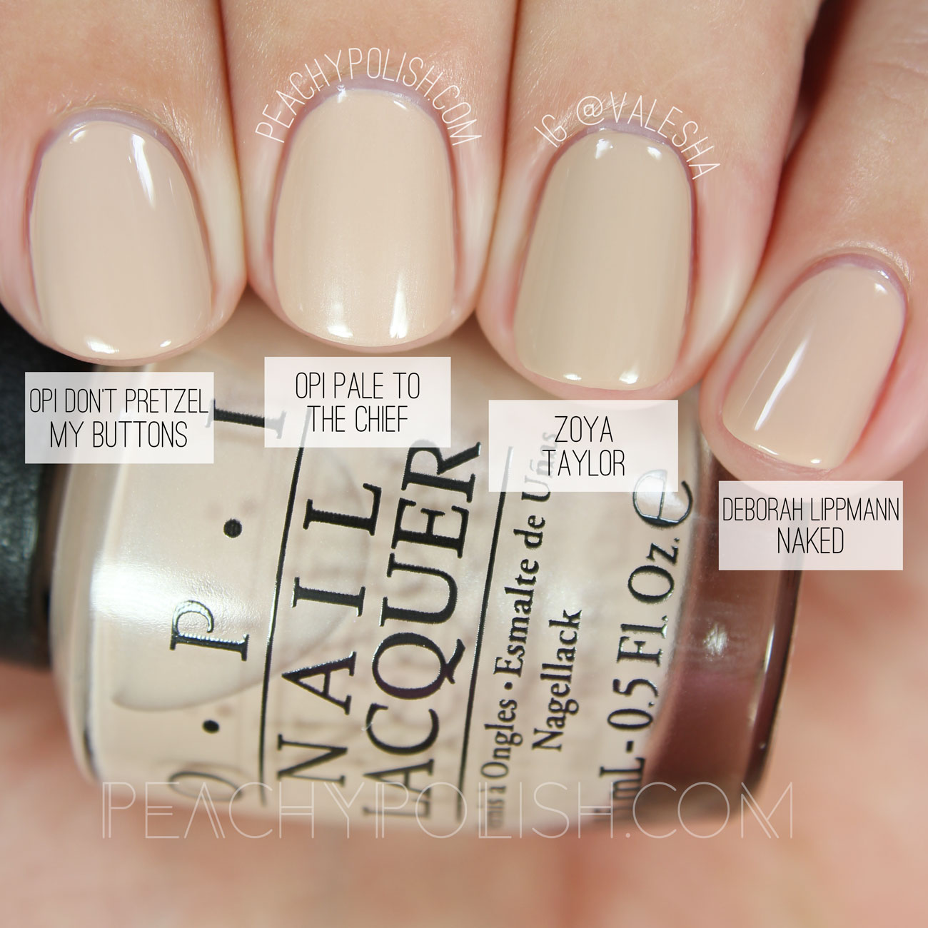 OPI Pale To The Chief | Washington D.C. Collection Comparisons | Peachy Polish