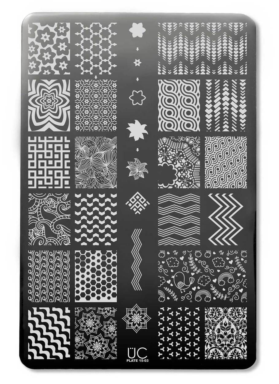 UberChic 15-03 Stamping Plate | Peachy Polish