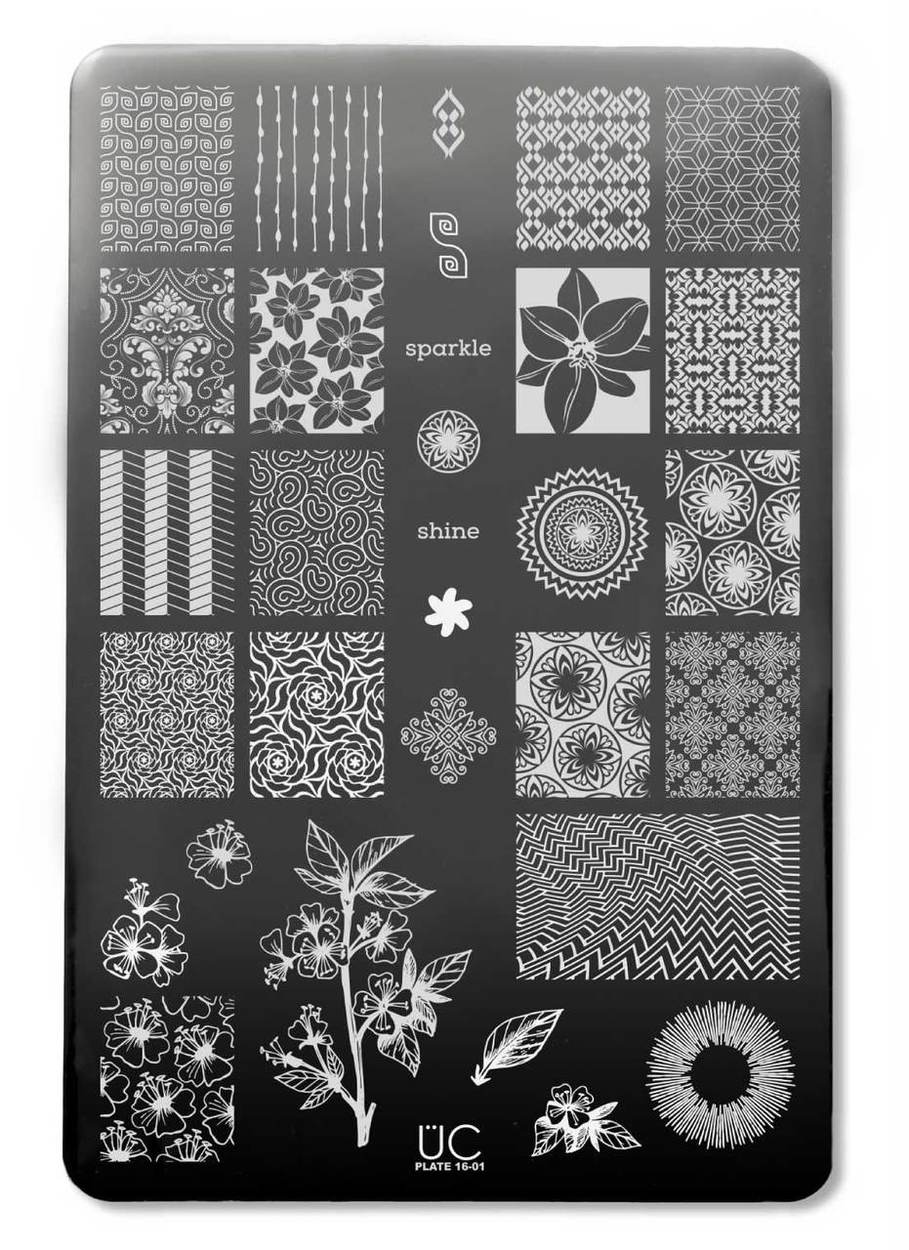 UberChic 16-01 Stamping Plate | Peachy Polish