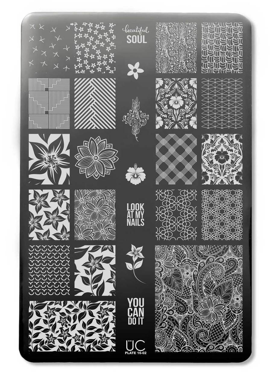 UberChic 16-02 Stamping Plate | Peachy Polish