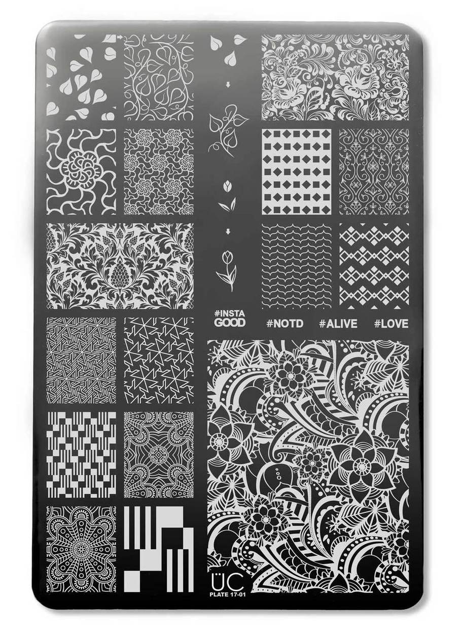 UberChic 17-01 Stamping Plate | Peachy Polish