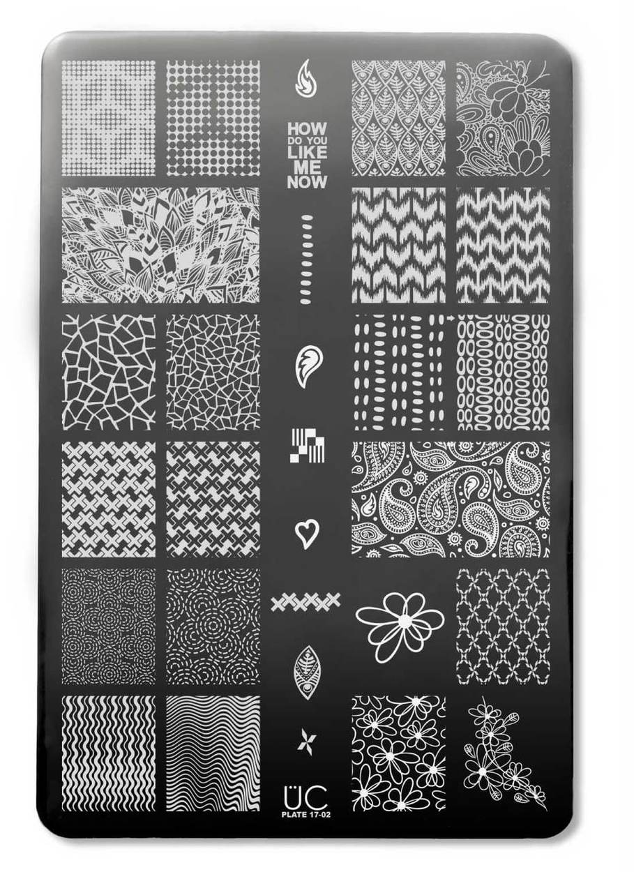 UberChic 17-02 Stamping Plate | Peachy Polish