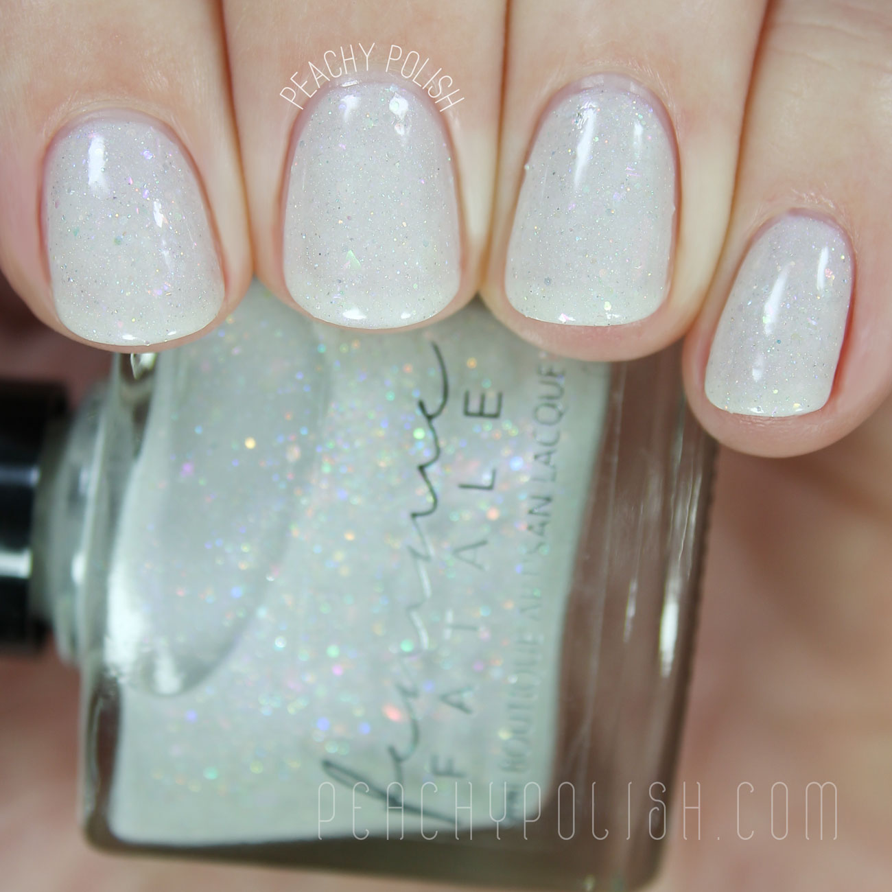 Femme Fatale Cosmetics The White Flame | Opalescent Collection | Peachy Polish