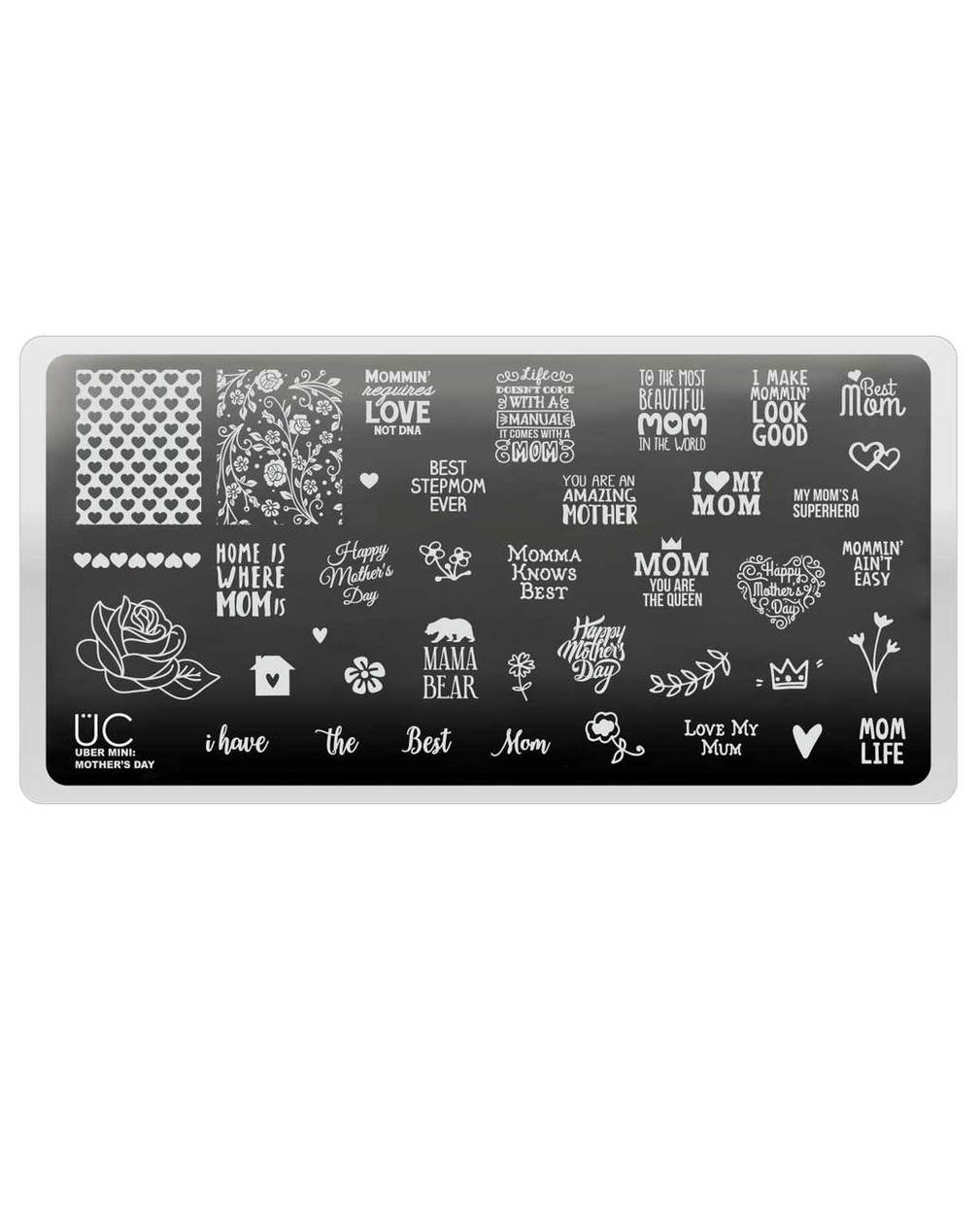 UberChic Uber Mini Mother's Day Stamping Plate | Peachy Polish
